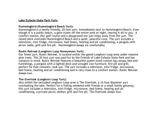 View Detailed Yurt Information